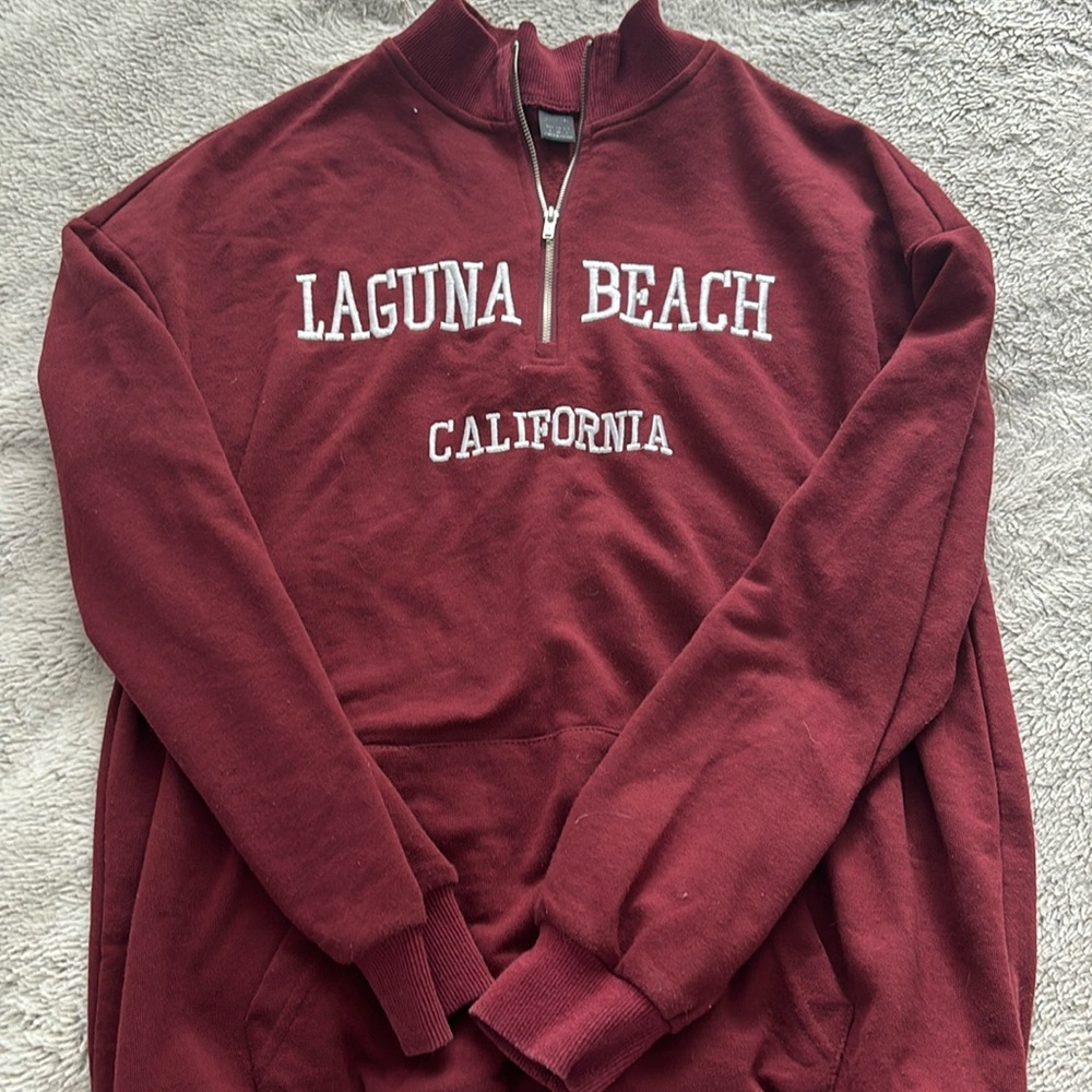 Laguna Beach Quarter-Zip Sweatshirt Crewneck Small